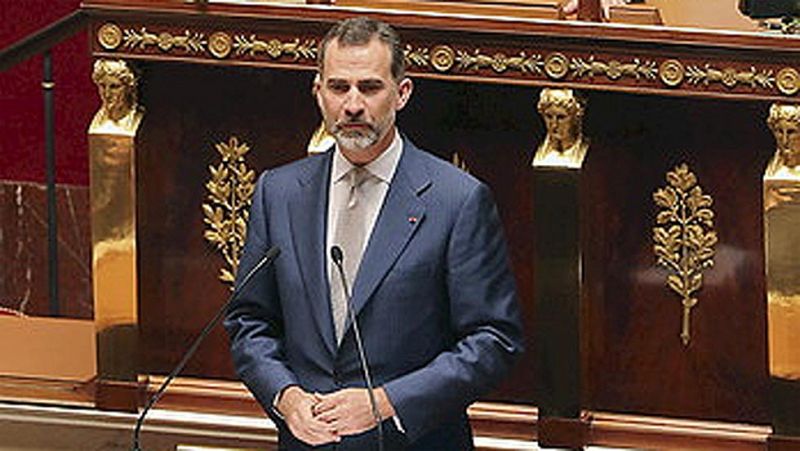 Felipe VI, ante la Asamblea francesa: "Hemos sufrido el terrorismo y, gracias a su ayuda, hemos vencido"