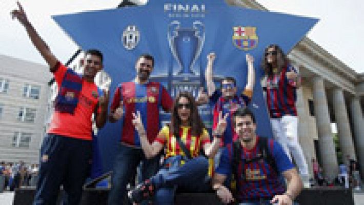 Berlín está tomada por las aficiones de Barcelona y Juventus