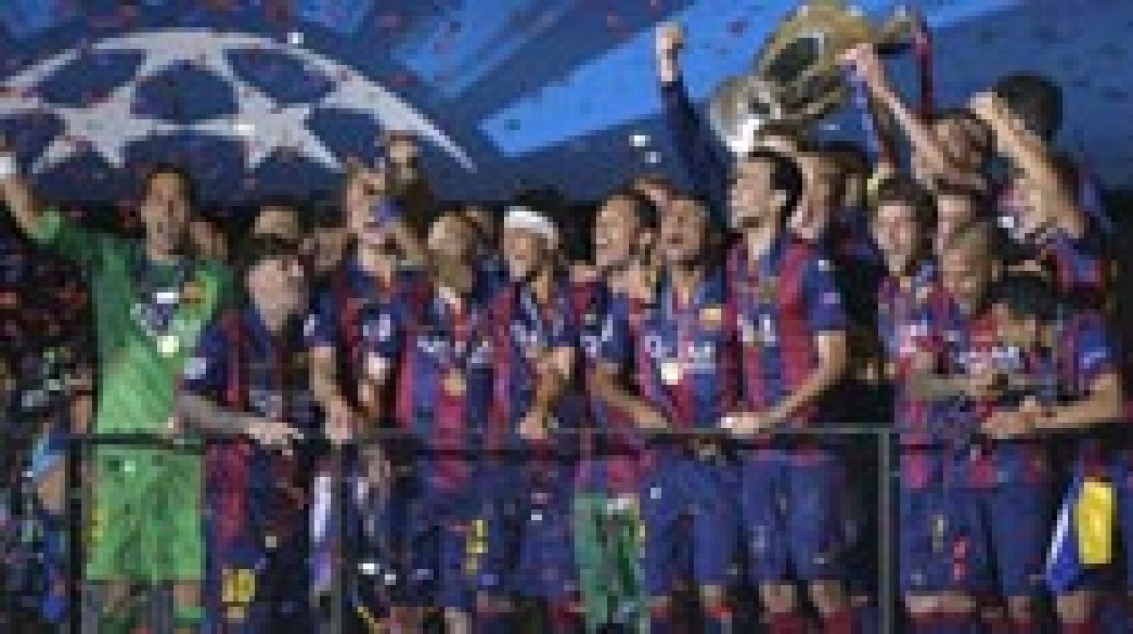 Sin programa: El Barça levanta su quinta Champions al cielo de Berlín | RTVE Play