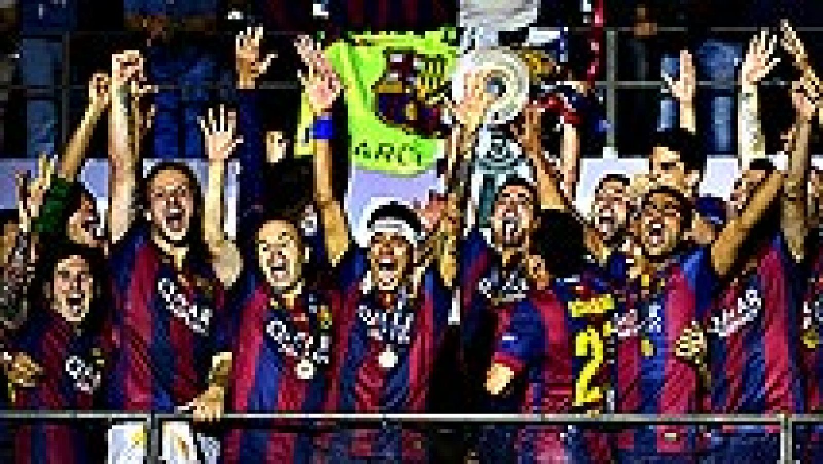 Telediario 1: El Barça gana en Berlín su quinta Champions | RTVE Play