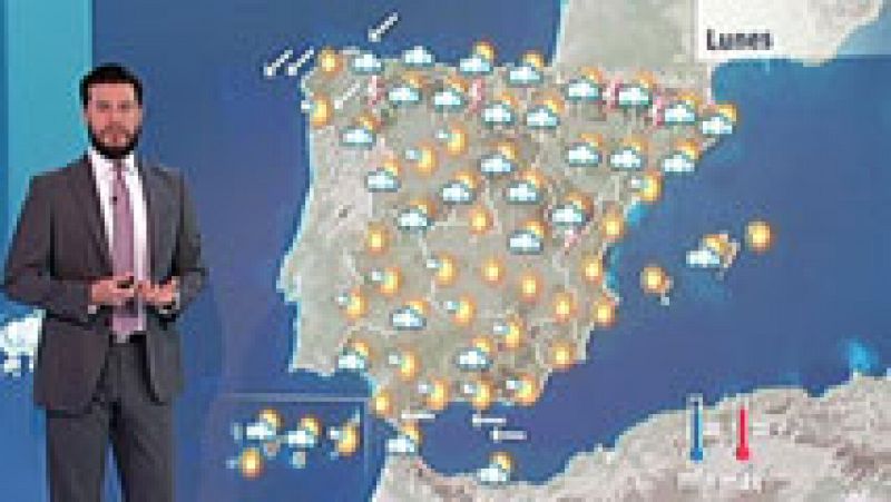 Tormentas en el norte peninsular y calor generalizado