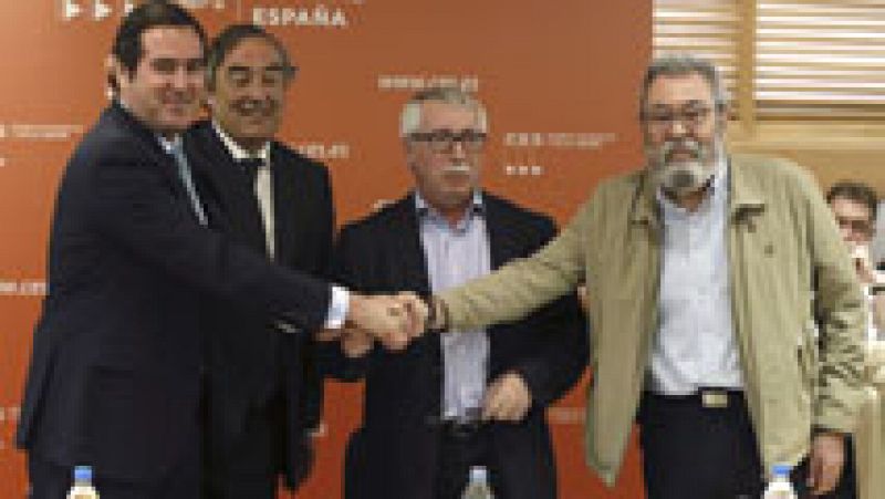 Sindicatos y patronales firman el acuerdo de negociación colectiva para el período 2015-2017