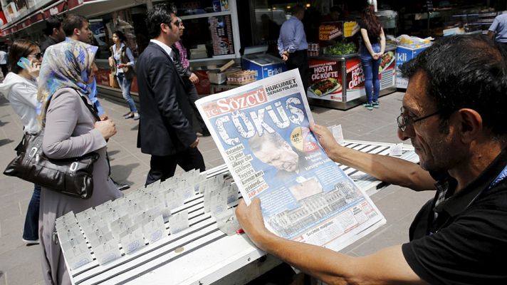 Telediario 1 - El avance de la izquierda kurda en Turquía arrebata la mayoría absoluta al AKP de Erdogan