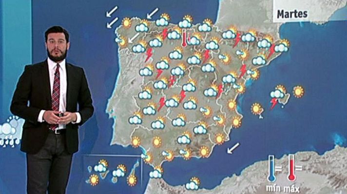 El tiempo - Jornada tormentosa y desapacible en el tercio norte