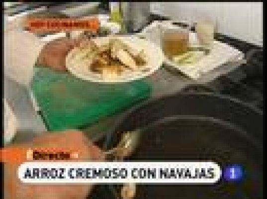 Arroz cremoso con navajas