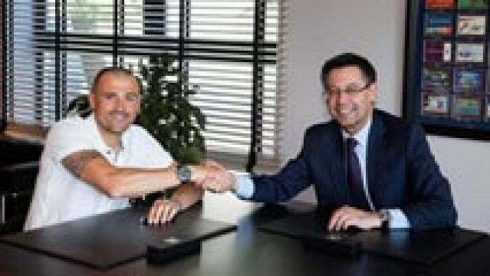 Telediario 1 - Luis Enrique será entrenador del Barça hasta 2017