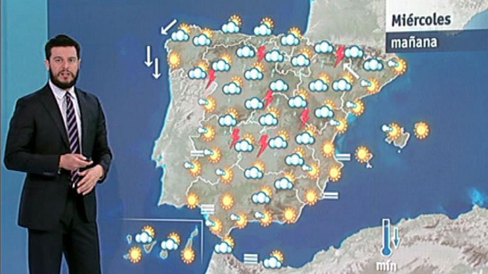 Aviso amarillo por tormentas en la mitad norte