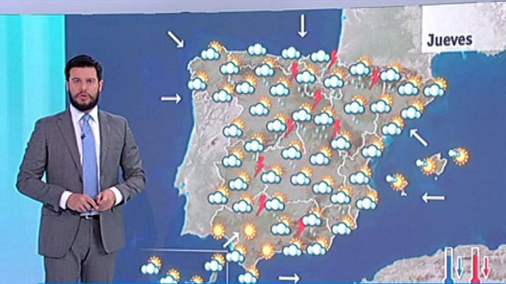 El tiempo - Fuertes tormentas en el centro y norte peninsular