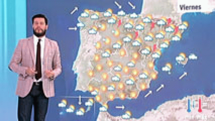 Chubascos y tormentas fuertes con granizo en el extremo nore