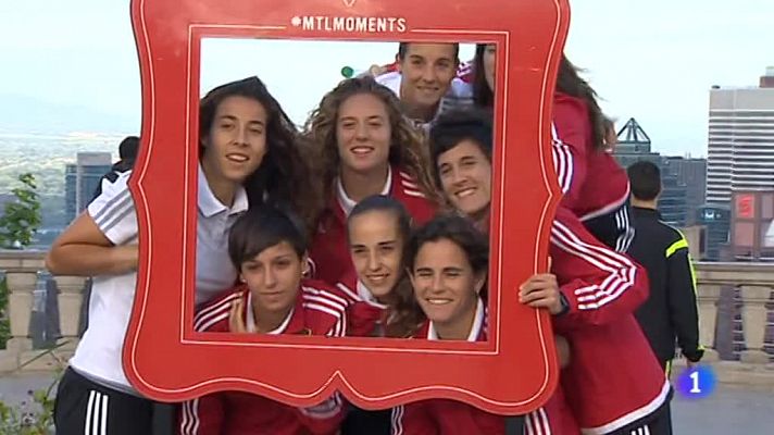 Telediario 1 - La selección femenina se relaja en Montreal antes de su cita con Brasil