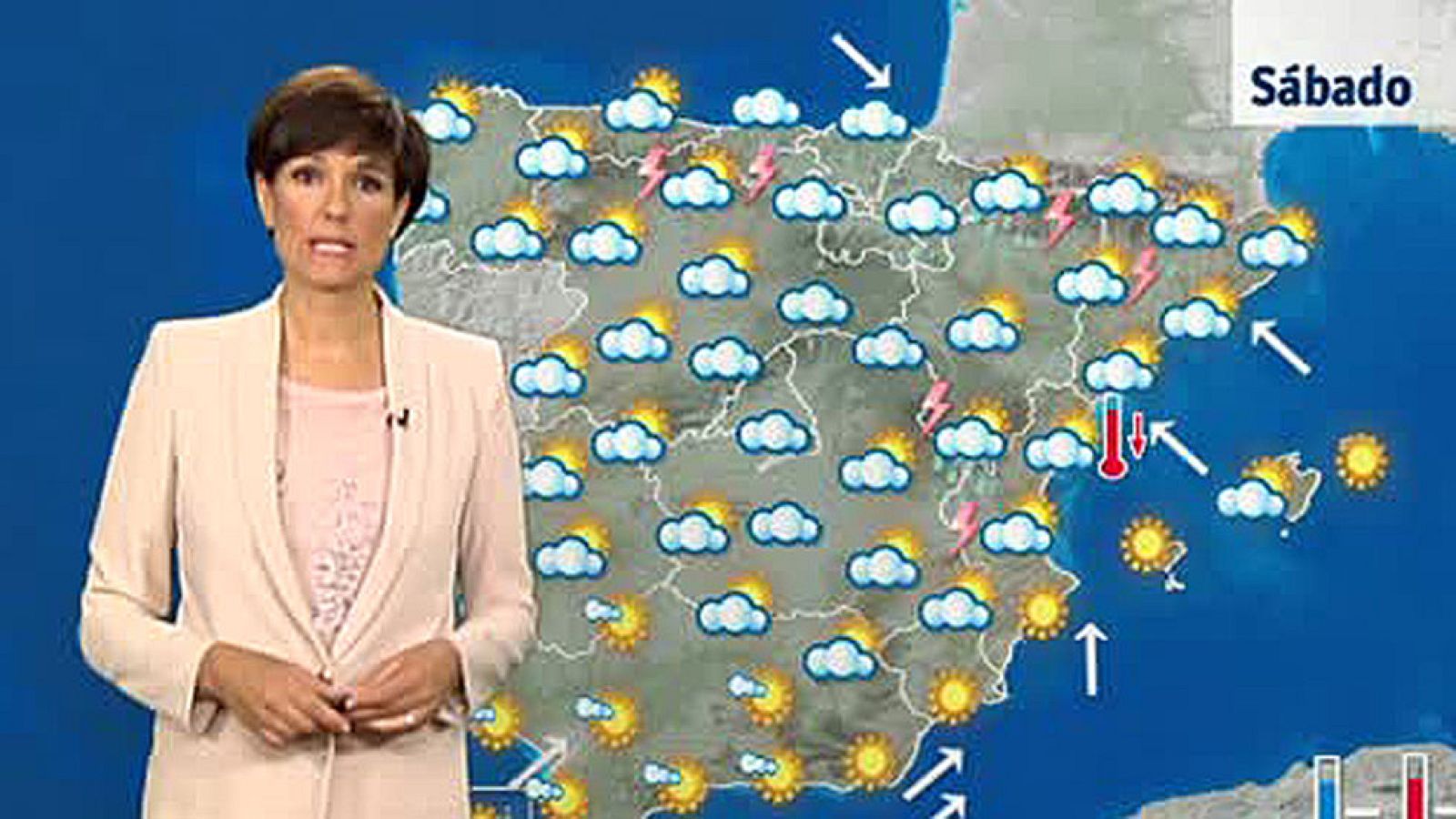 Precipitaciones en la mitad este y las montañas