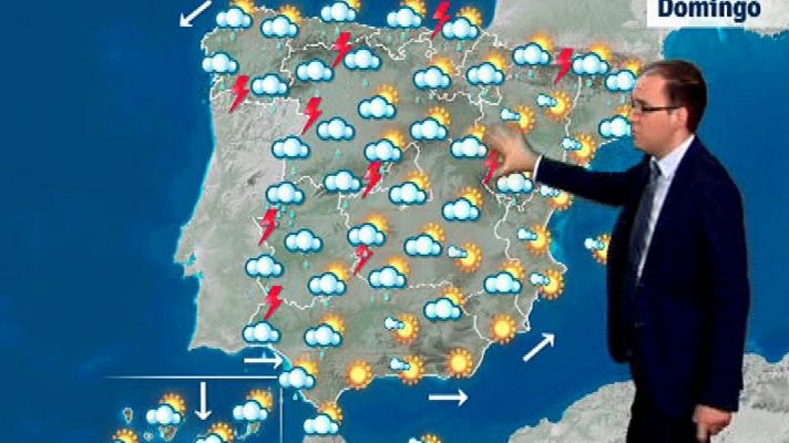 El tiempo - chubascos y tormentas fuertes en zonas de Extremadura, Casti
