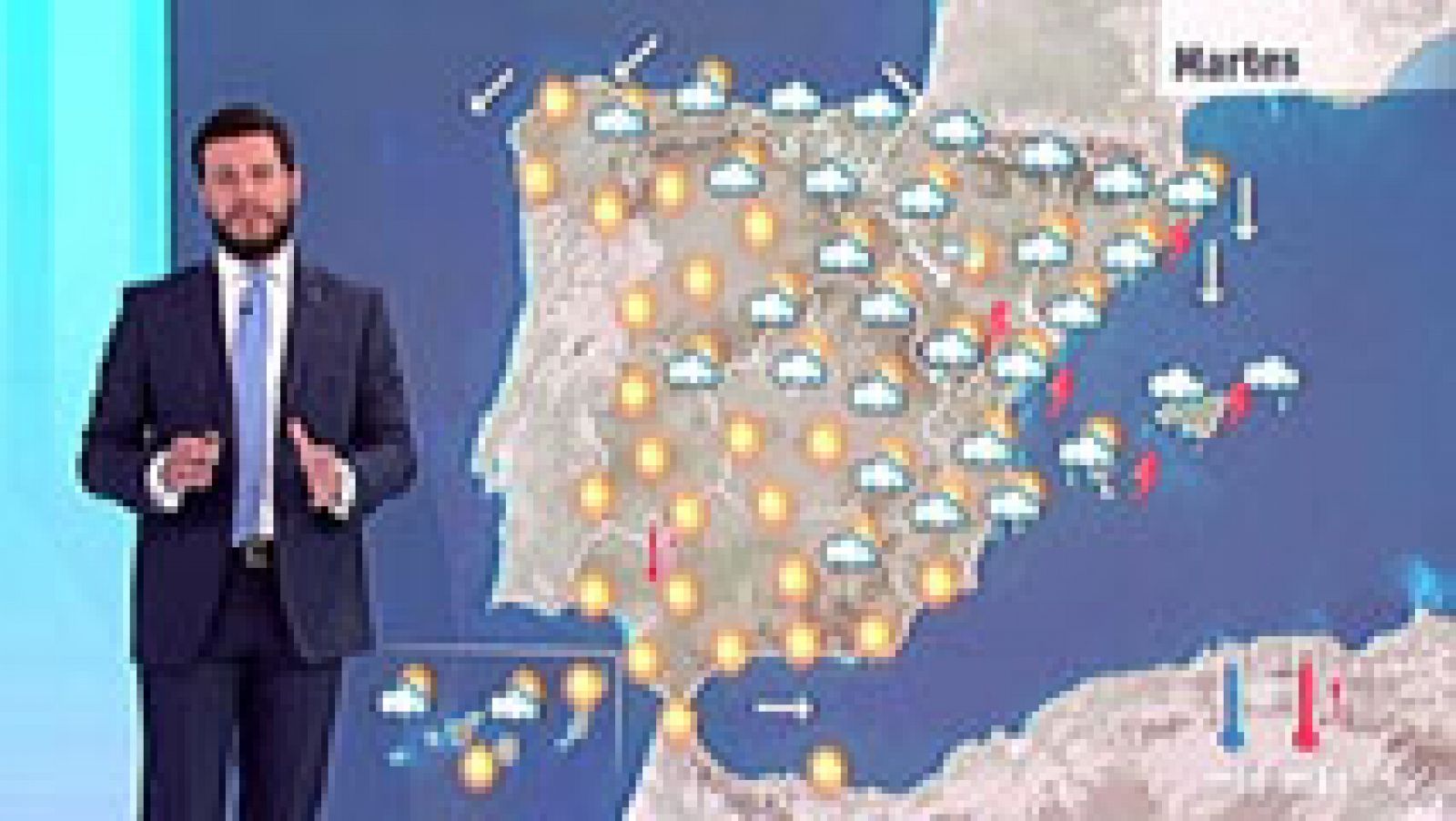 El tiempo: Persisten las tormentas en el noreste y Baleares | RTVE Play