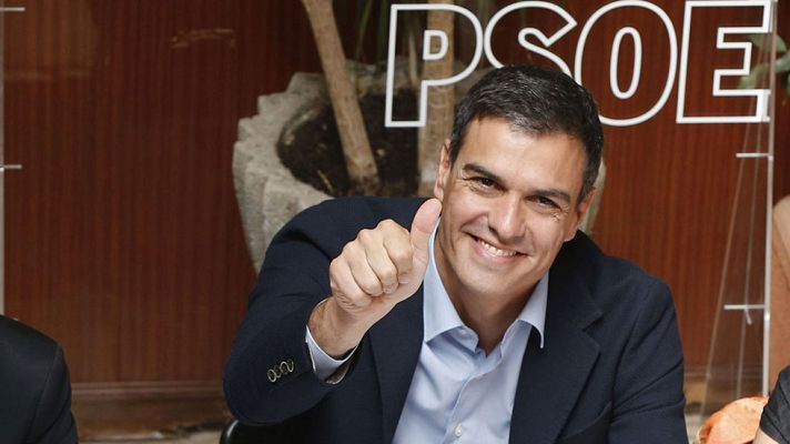 Telediario 1 - Sánchez aspirará a presidir el Gobierno por el PSOE