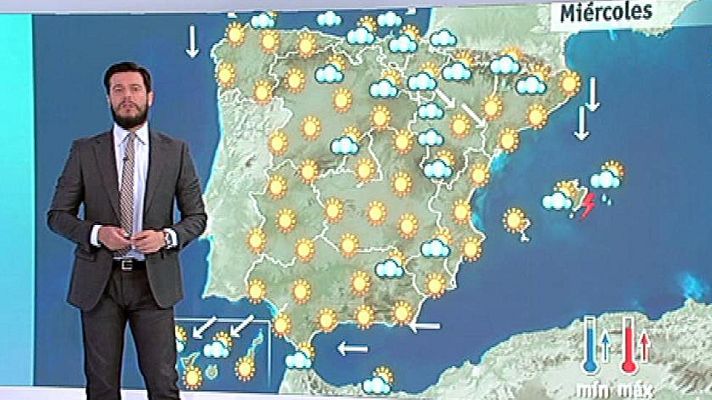El tiempo - Nubes y chubascos en el noreste y Baleares