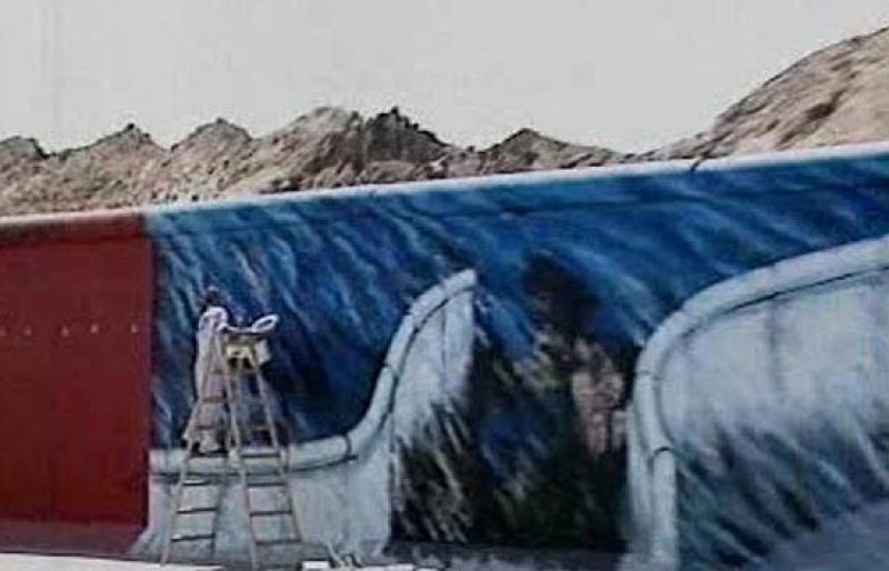 Repintan el muro de Berlín.