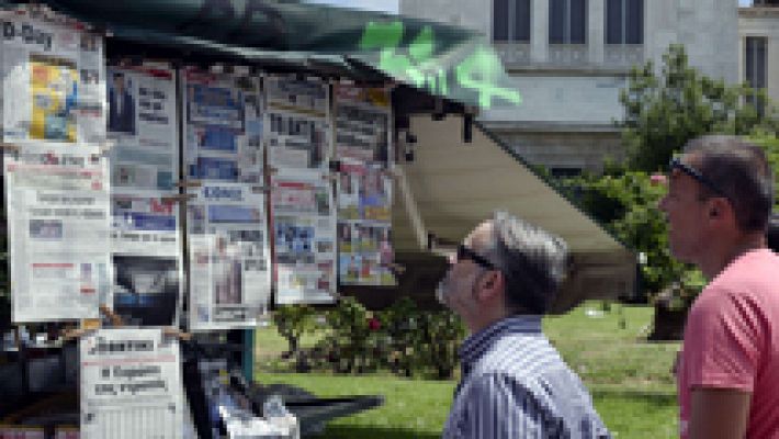 Telediario 1 - La crisis y el paro hacen mella en la economía de Grecia