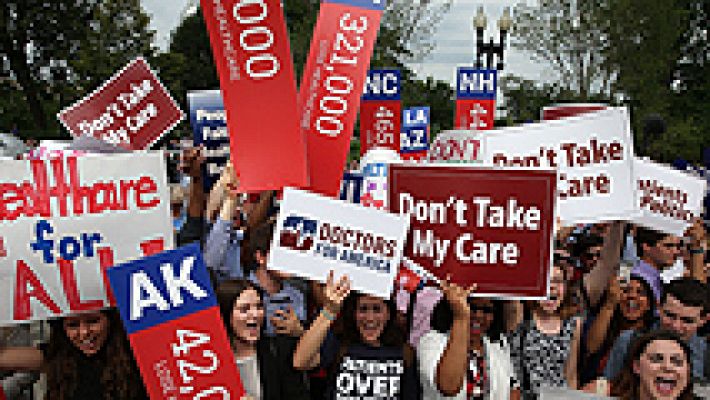 Telediario 1 - El Supremo de EE.UU. respalda los subsidios a los seguros médicos de la reforma sanitaria de Obama