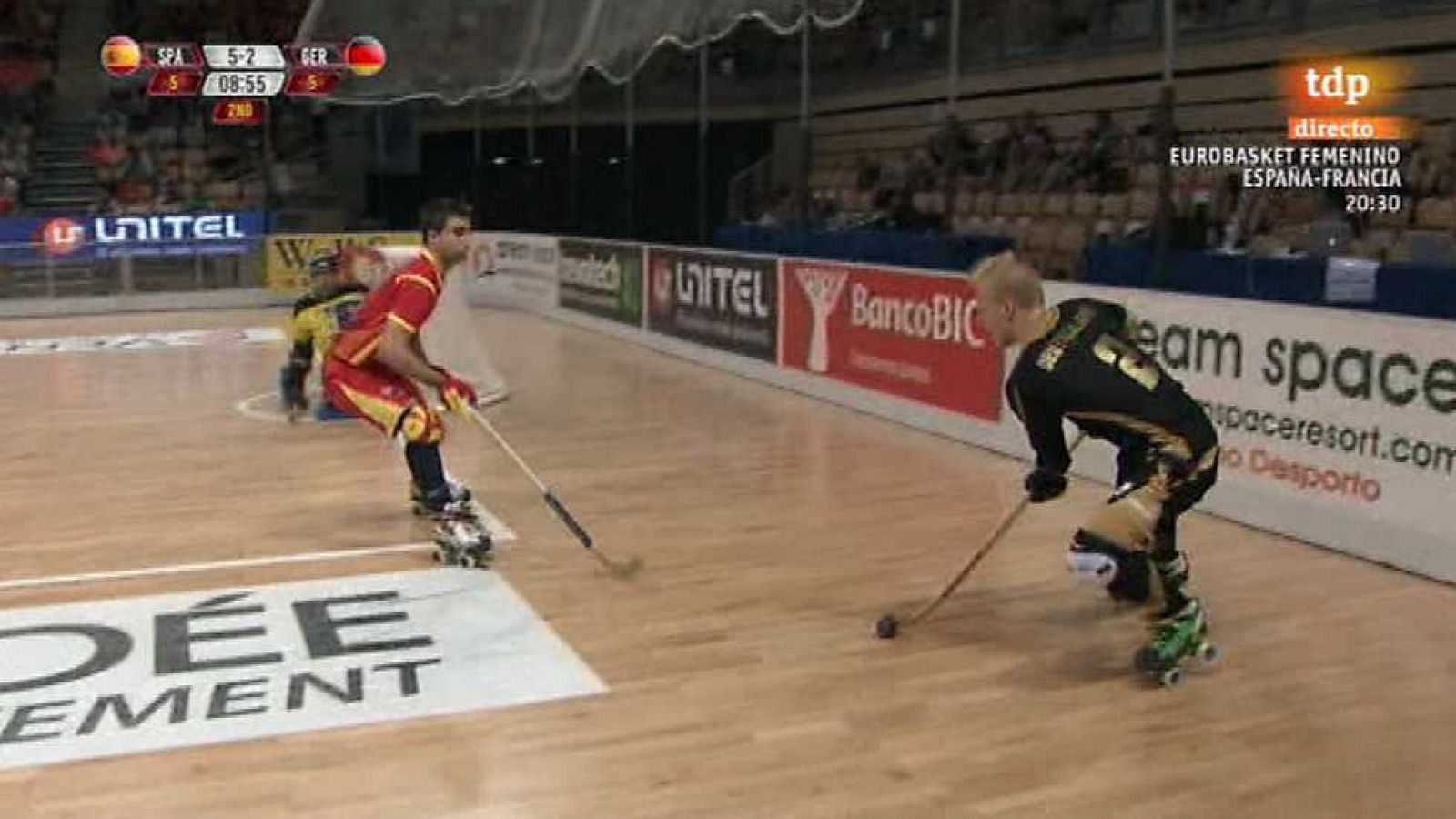 Hockey Patines - Campeonato del Mundo. 1ª semifinal: España-Alemania