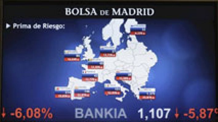 Telediario 1 - La crisis en Grecia tensa los mercados: suben las primas de riesgo y bajan las Bolsas