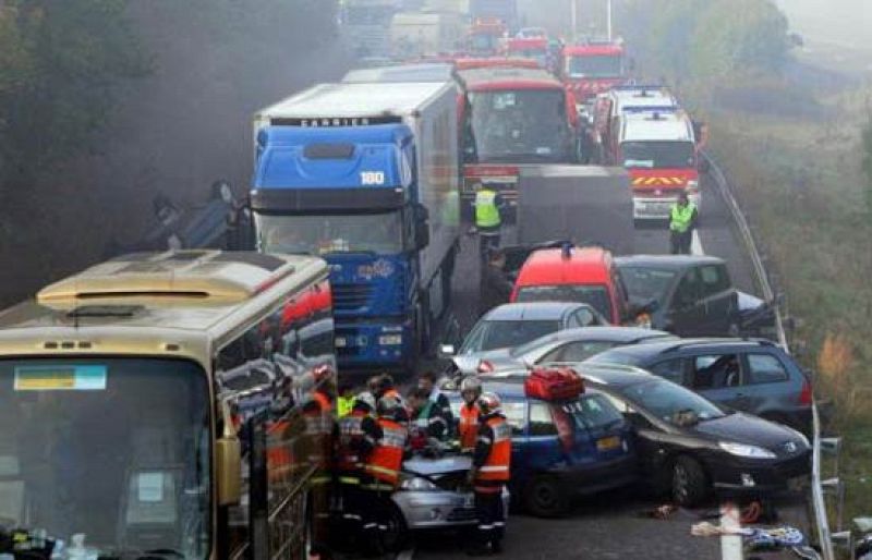 Colisión múltiple en Francia
