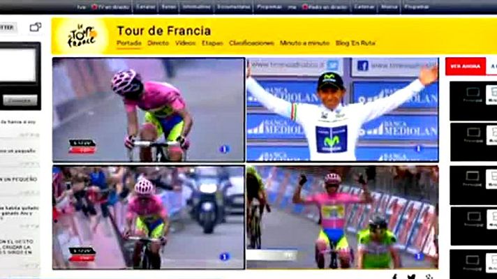 Telediario 1 - El Tour de Francia en directo y multipantalla, por primera vez, con RTVE.es