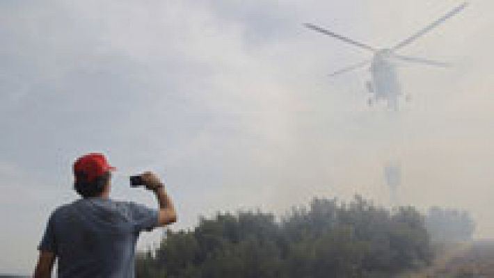 Se mantiene bajo control el incendio de las Cinco Villas, en Zaragoza