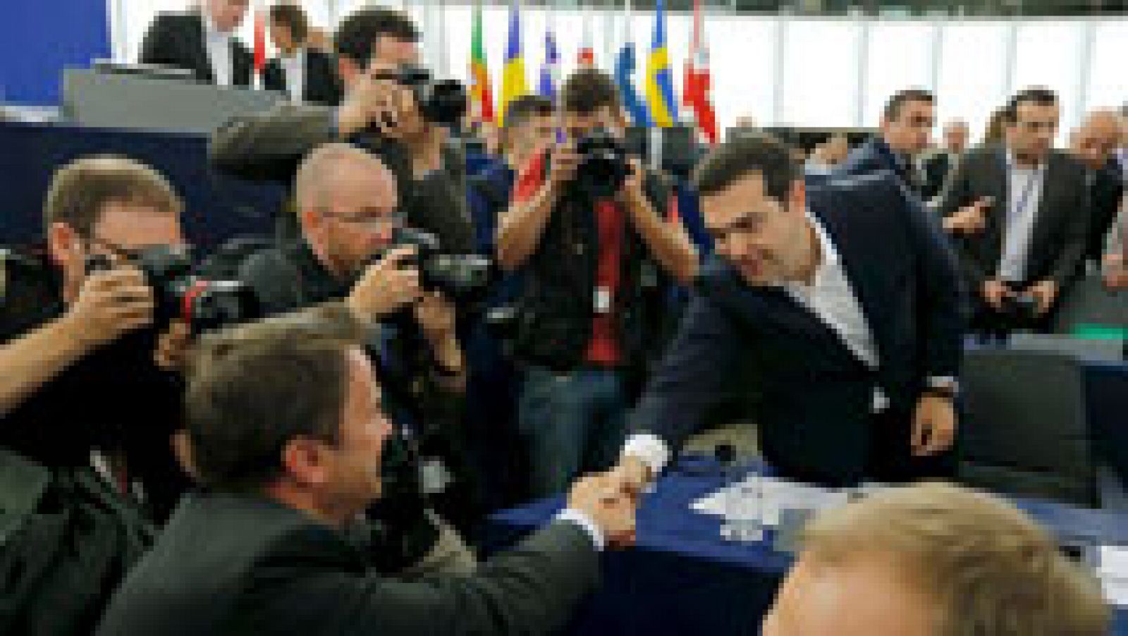Telediario 1: Tsipras: "No buscamos la colisión con Europa" | RTVE Play
