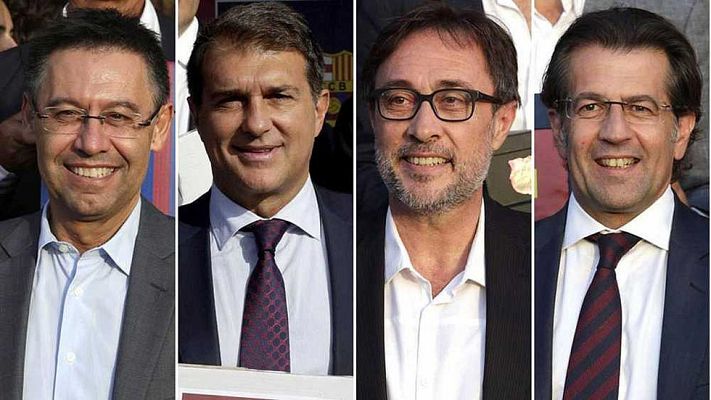 Telediario 1 - Bartomeu, Laporta, Benedito y Freixa, candidatos oficiales a la presidencia del Barça