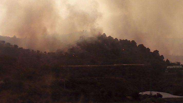 Telediario 1 - Tres incendios activos en Castellón, Granada y Jaén
