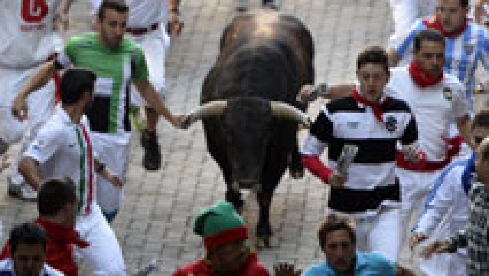 Cuarto encierro de San Fermín 2015 con los Fuente Ymbro