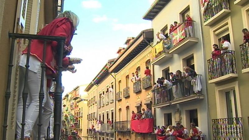 Los balcones de Pamplona, el 'otro' negocio de los Sanfermines