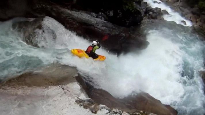 Telediario 1 - El deshielo en el Pirineo aragonés abre la temporada de kayak