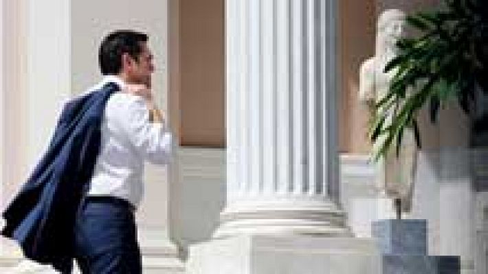 Telediario 1 - Crisis política en Grecia