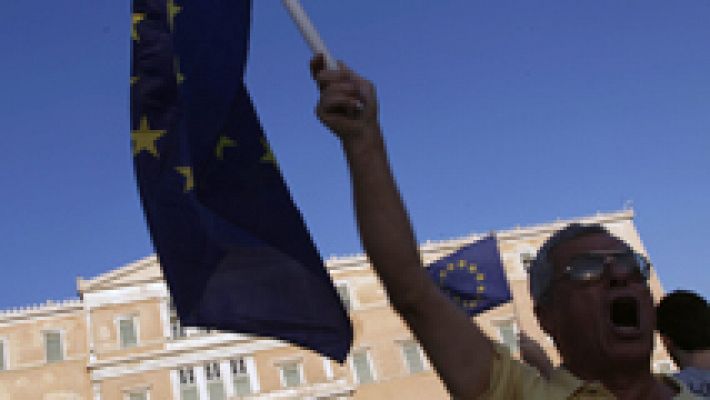 Telediario 1 - Primera huelga de funcionarios en el Gobierno de Tsipras