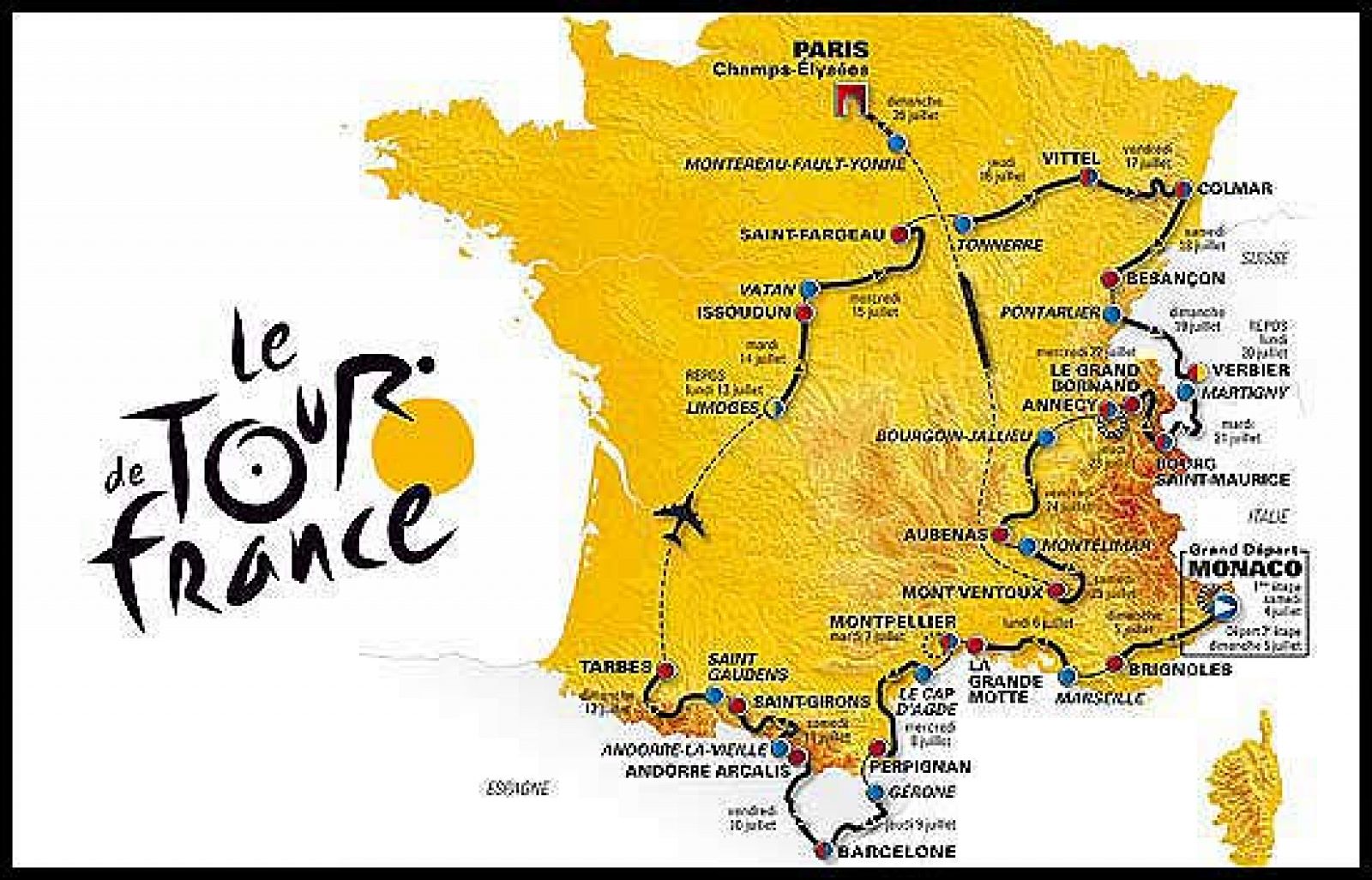 La sexta etapa del Tour de Francia 2009 partirá de Gerona para acabar en Barcelona. Serán 172 km los que tendrán que recorrer los ciclista el 9 de julio para llegar a la ciudad Condal.