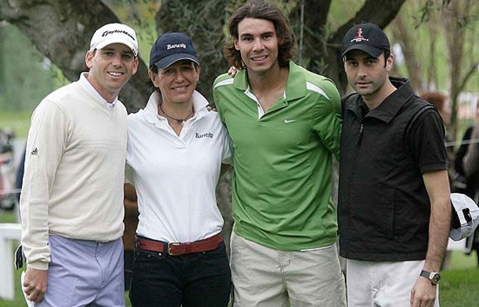 Nadal juega al golf con Sergio García en el torneo de apertura del Masters de Castellón.