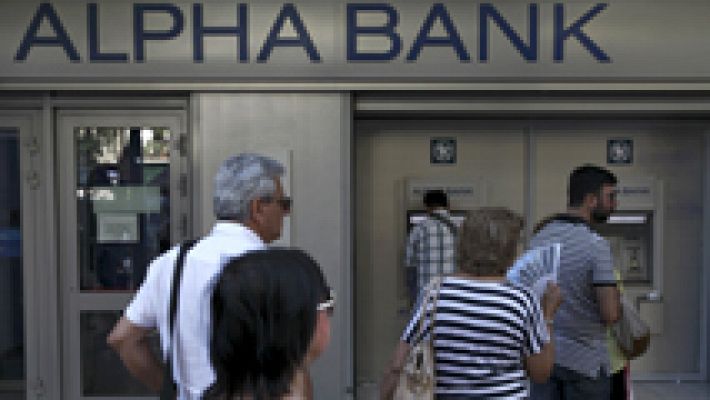 Telediario 1 - Último día que Grecia mantiene los bancos cerrados