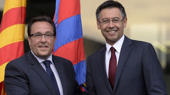 Telediario 1 - Bartomeu toma posesión como presidente del Barça