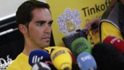 Contador: "No estara satisfecho con un podio"