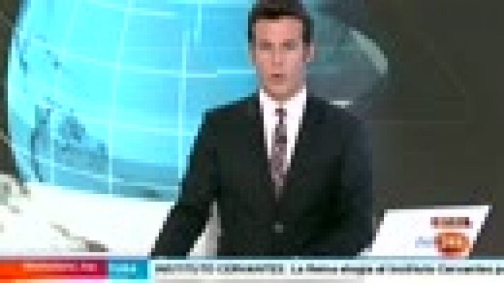 Telediario 1 - Vista de los restos de la furgoneta bomba