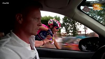 Philippe Mauduit es el jefe en el equipo italiano Lampre Merida. Es el encargado de disear la tctica y de manejar los movimientos de sus corredores.