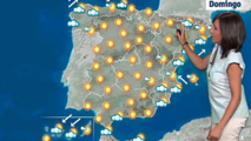 Temperaturas en ascenso y poco nuboso en general