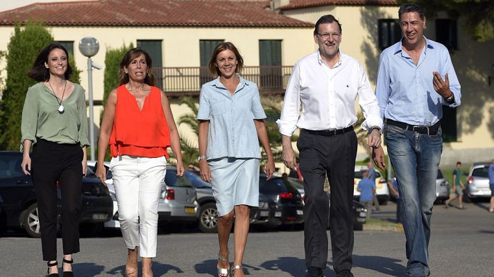 Telediario 1 - Rajoy dice que se cumplirá la ley en Cataluña