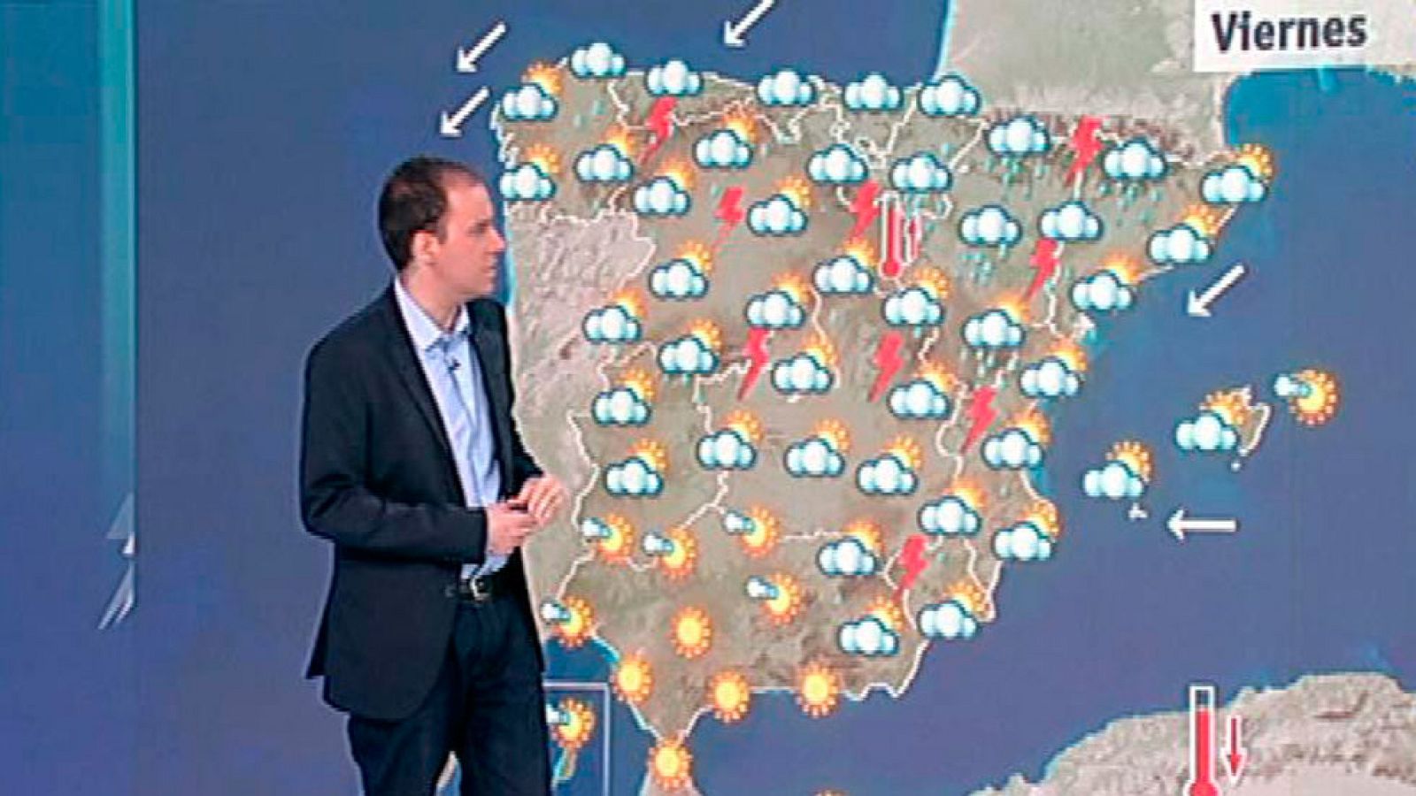 Tormentas fuertes en el tercio norte y mitad este de la Península