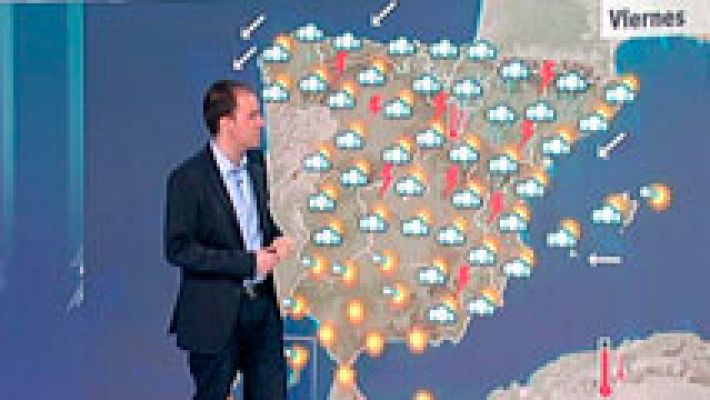 Tormentas fuertes en el tercio norte y mitad este 