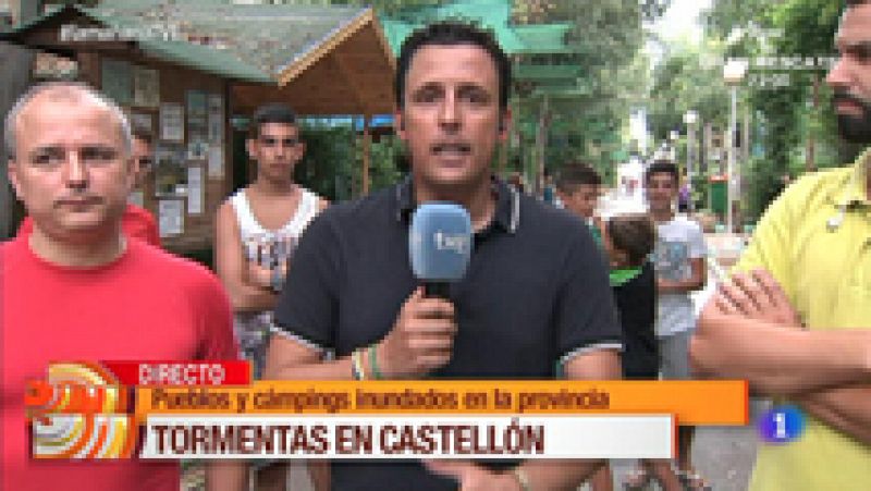 Afectados camping inundado en Castellón