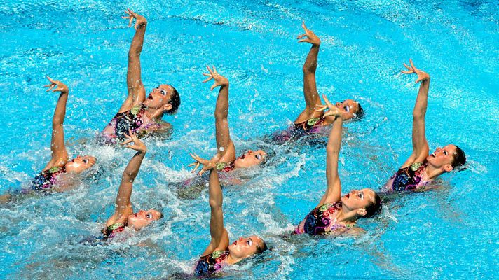  - Las chicas de la sincronizada terminan quintas en el ejercicio libre