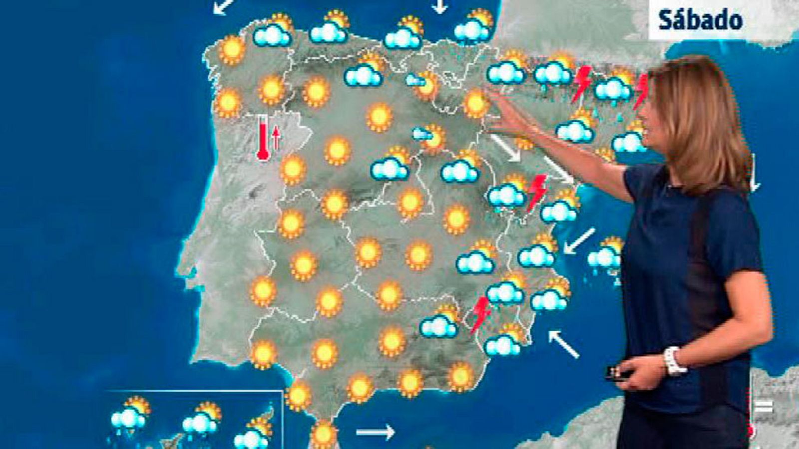 Los chubascos se centrarán hoy en el este peninsular