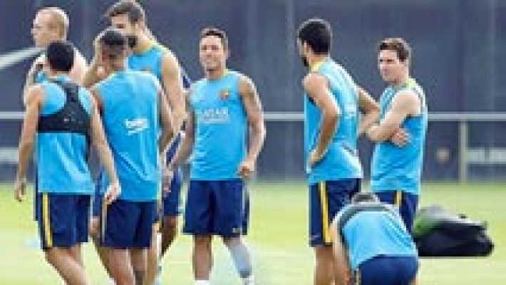Telediario 1 - Messi, Neymar, Mascherano y Alves no jugarán ante la Fiorentina